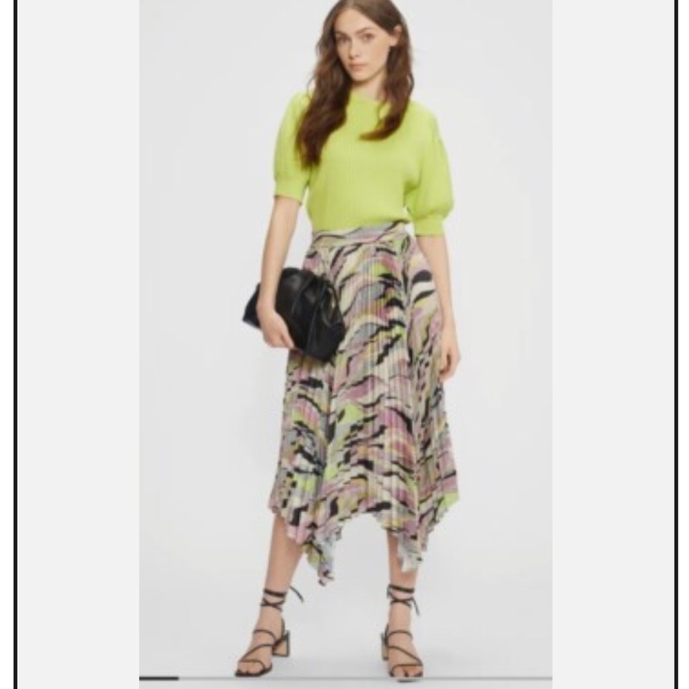 Ted Baker Miiah Pleated Midaxi Handkerchief Hem Skirt